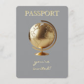 Carte D'accompagnement Affiche de voyage de passeport de douche de Globe (Devant)