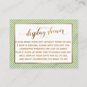 Carte D'accompagnement Afficher Balise cadeau Coeur de douche, Mention