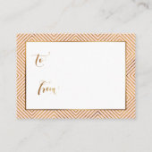 Carte D'accompagnement Afficher Coeurs Douche Gold Script Gift Blush Bali (Dos)