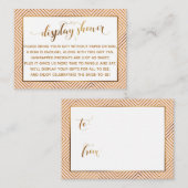 Carte D'accompagnement Afficher Coeurs Douche Gold Script Gift Blush Bali (Devant / Derrière)