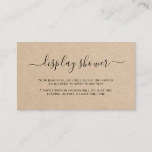 Carte D'accompagnement Afficher douche Baby shower neutre de genre Brown