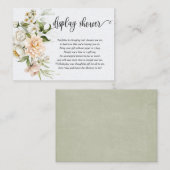 Carte D'accompagnement Afficher Douche Dusty Rose Rose Sage Vert bébé (Devant / Derrière)