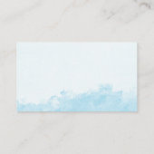 Carte D'accompagnement Afficher Douche Laver Encre Texture Bébé Bleu (Dos)