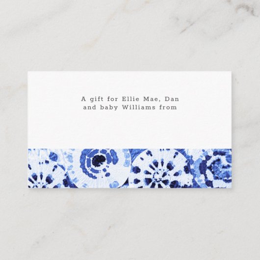 Carte D'accompagnement Afficher Douche sans Envelopper Teinture Bleu Shib (Dos)