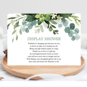 Carte D'accompagnement Afficher la douche Eucalyptus feuillage vert