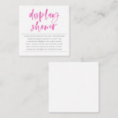 CARTE D'ACCOMPAGNEMENT AFFICHER LA DOUCHE - INSÉRER ROSE (Devant / Derrière)