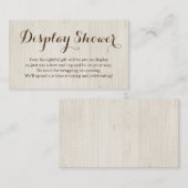 Carte D'accompagnement Afficher la douche Insertion pour l'invitation - R (Devant / Derrière)