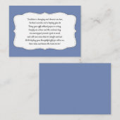 Carte D'accompagnement Afficher la douche nuptiale, insérer la carte, N'I (Devant / Derrière)