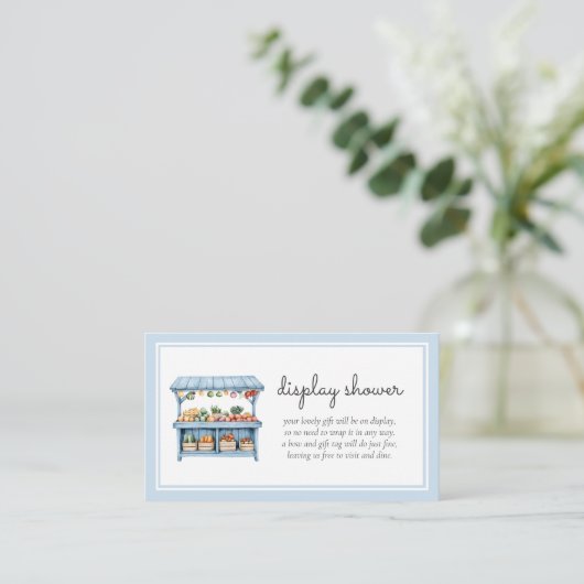 Carte D'accompagnement Afficher le Baby shower de marché des fermiers ble (Debout devant)