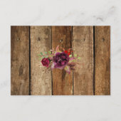 Carte D'accompagnement Afficher Les Fleurs De Bourgogne Wedding shower (Dos)