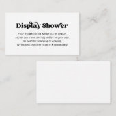 Carte D'accompagnement Afficher l'invite de douche Insertion (Devant / Derrière)