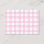 Carte D'accompagnement Afficher Oranges de douche Blanc Gingham Rose (Dos)