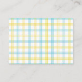 Carte D'accompagnement Afficher Oranges de Douche Gingham Blanc Bleu (Dos)