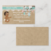 Carte D'accompagnement Afro-Américain Baby Diaper Raffle Insert (Devant / Derrière)