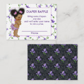 Carte D'accompagnement Afro-Américaine Bébé Déchets Raffle (Devant / Derrière)