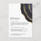 Carte D'accompagnement Agate doré gris foncé (Devant)