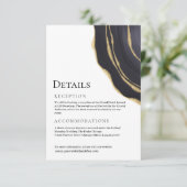 Carte D'accompagnement Agate doré gris foncé (Debout devant)