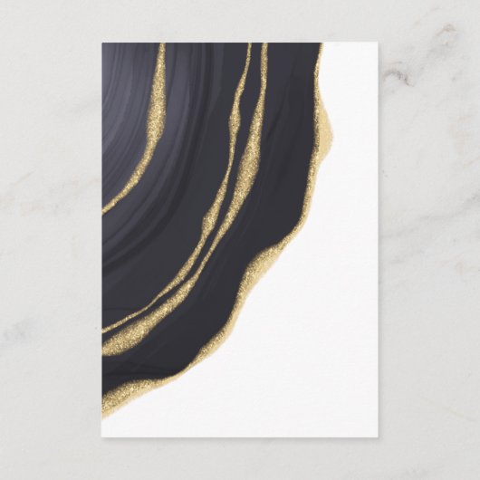 Carte D'accompagnement Agate doré gris foncé (Dos)