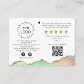 Carte D'accompagnement *~* AGATE QR Logo MERCI Review AP8 Branding (Dos)