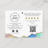 Carte D'accompagnement *~* AGATE QR Logo MERCI Review AP8 Rainbow (Dos)