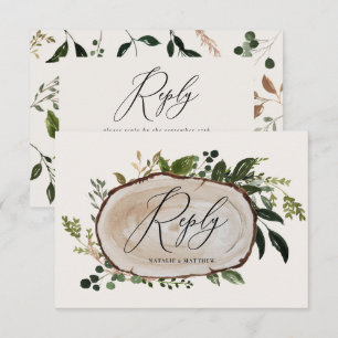 Carte D'accompagnement Agritourisme rustique Elégant détails de mariage