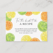 Carte D'accompagnement Agrumes - Recette pour la future mariée (Devant)