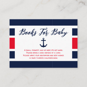 Carte D'accompagnement Ahoy ! Livres Baby showers Nautiques Pour Bébé