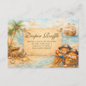 Carte D'accompagnement Ahoy Matey Storybook Pirates Diapper Raffle (Devant)