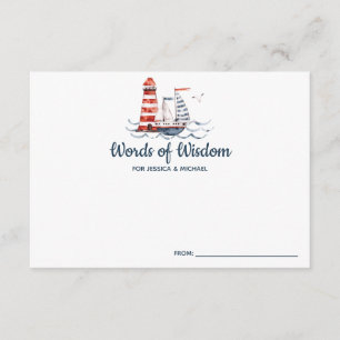 Carte D'accompagnement Ahoy Nautical Baby shower Conseils