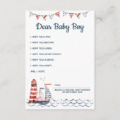 Carte D'accompagnement Ahoy Nautical Wives for Baby Advice Card (Devant)