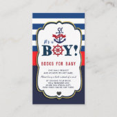 Carte D'accompagnement Ahoy nautique C'est un Baby shower garçon Apportez (Devant)