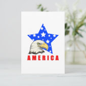 Carte D'accompagnement Aigle Bald avec étoiles | Amérique (Debout devant)