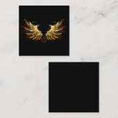 Carte D'accompagnement Ailes d'Ange d'or sur arrière - plan noir (Devant / Derrière)