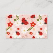 Carte D'accompagnement Aimer bug mignon coccinelle baby shower demande de (Dos)