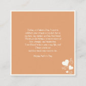 Carte D'accompagnement Aimer Sunset Embrace Ethnique Père & Fils (Dos)