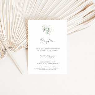 Carte D'accompagnement Air Greenery & Gold Mariage Réception Insertion Ca