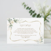 Carte D'accompagnement Airy Greenery White Rose Gold Mariage (Debout devant)