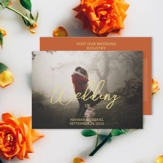 Carte D'accompagnement Ajouter un code QR Mariage photo