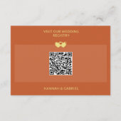 Carte D'accompagnement Ajouter un code QR Mariage photo (Dos)