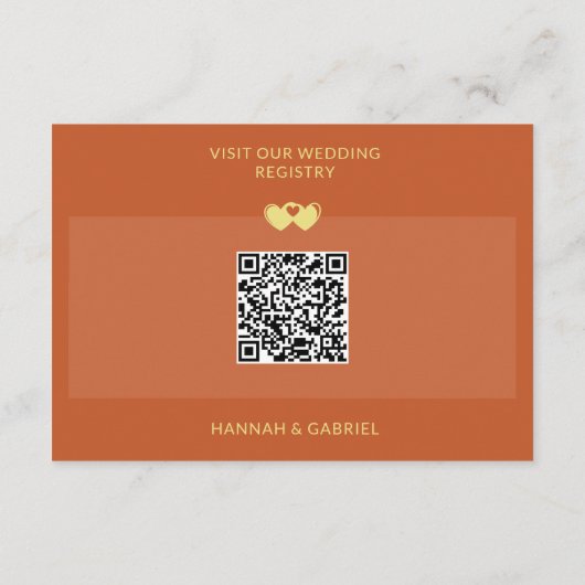 Carte D'accompagnement Ajouter un code QR Mariage photo (Dos)