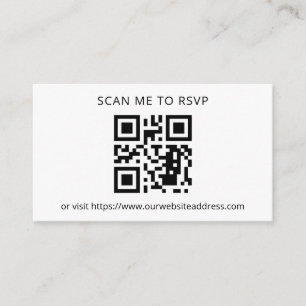 Carte D'accompagnement Ajouter votre Mariage RSVP de code QR
