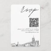 Carte D'accompagnement Akron Mariage moderne RSVP QR Code (Devant)