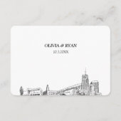 Carte D'accompagnement Akron Mariage traditionnel RSVP Options de repas (Dos)