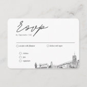 Carte D'accompagnement Akron Mariage traditionnel RSVP Options de repas (Devant)