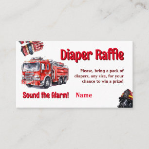 Carte D'accompagnement Alarme rouge feu Baby shower de camion couche