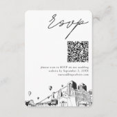 Carte D'accompagnement Albuquerque Mariage moderne RSVP QR Code (Devant)
