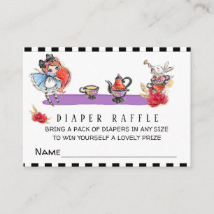 Carte D'accompagnement *~* Alice au pays des merveilles Cute Douche Raffl