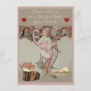 Carte D'accompagnement Alice & Flamant rose rose Apportez un Baby shower 