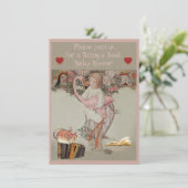 Carte D'accompagnement Alice & Flamant rose rose Apportez un Baby shower (Debout devant)