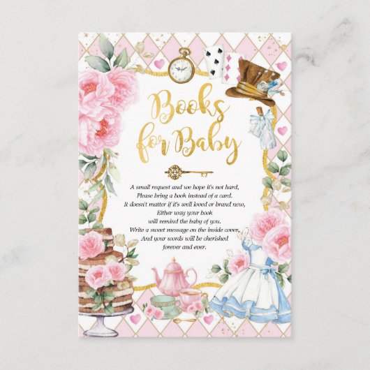 Carte D'accompagnement Alice in Wonderland Mad Tea Party Livres pour bébé (Devant)